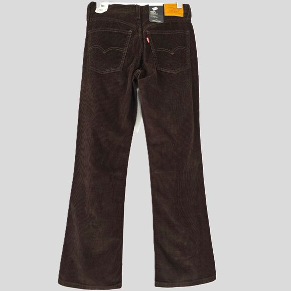 NWT Levi's Middy Ankle Bootcut Corduroy Pants Brown Size 26 - Retro 70s - Picture 2 of 7